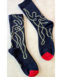 Chaussettes Les Danseurs art du trait continu Chaussettes Les Danseurs art du trait continu