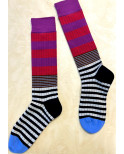 Mi bas Rayures PAtchwork Bi colore