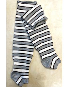 Guetres-couvertes-talon-Laine-Les-petits-caprices-rayures-bicolore-blanc-gris