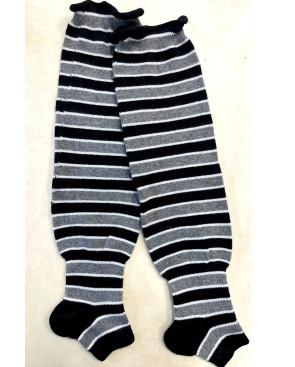 Guetres-couvertes-talon-Laine-Les-petits-caprices-rayures-bicolore-gris-antracithe-2