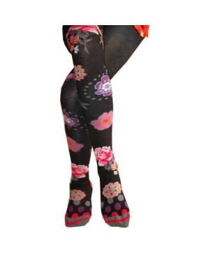 Collant hiver Fil de joie Fleurs Naives 