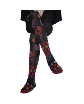  Collant Lycra Dub et Drino Pois et fleurs assis