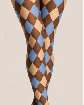 Collant Imprimé Pamela Mann Argyle Bleu Tendance