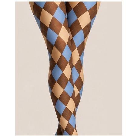 Collant Imprimé Pamela Mann Argyle Bleu Tendance