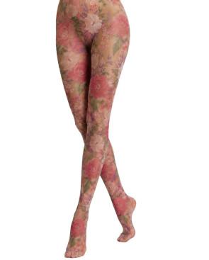 collant-imprimé-pamela-Mann-Fleurs-roses-d-ete