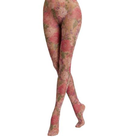 collant-imprimé-pamela-Mann-Fleurs-roses-d-ete