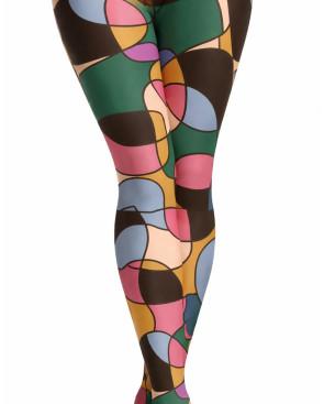 Collant imprimé Pamela Mann mosaïque psychédélique