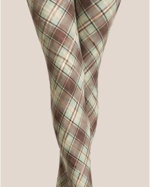 Collannt imprimé Pamela Mann Tartan Menthe et chocolat