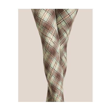 Collannt imprimé Pamela Mann Tartan Menthe et chocolat