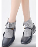 Chaussons chaussettes Col boutons Chics