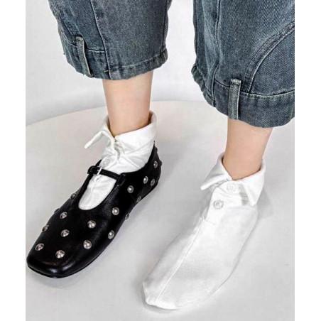 Chaussons chaussettes Col boutons Chics