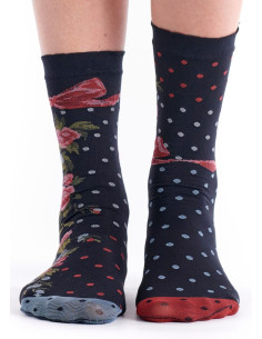 Chaussettes Fil de jour Lycra Plumetis Fleuri 2
