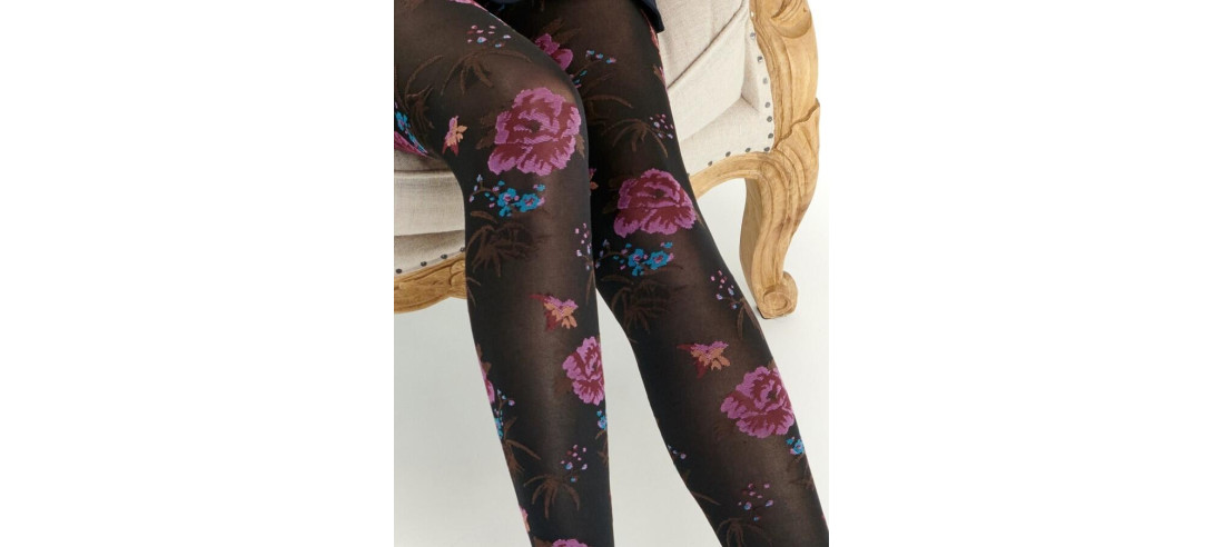 collant-fil-de-joie-asymétrique-noir-bouquet-fleuri-fil0427
