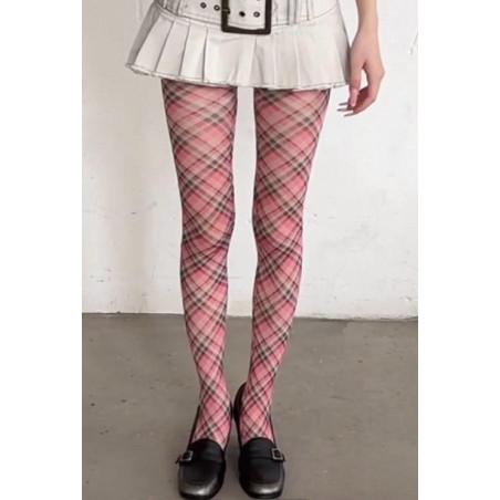 Collant Tendance imprimé tendance Kilt Brun Rose