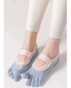 socquette-5-doigts-balleirne-chaussettes-yoga-abs-ciel