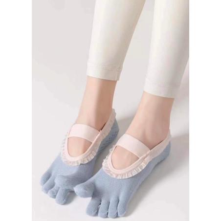 socquette-5-doigts-balleirne-chaussettes-yoga-abs-ciel