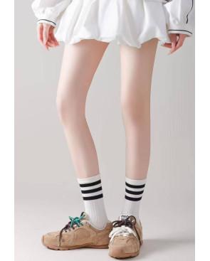 Chaussettes 5 Doigts Rayures sport coton