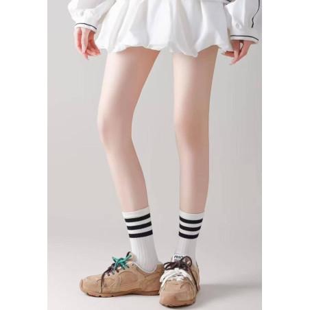Chaussettes 5 Doigts Rayures sport coton