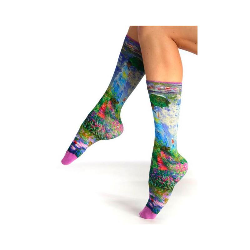 Chaussettes art Museum Ruban Rouge Monet Le Jardin Chaussettes art Museum Ruban Rouge Monet Le Jardin