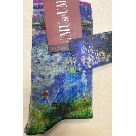 Chaussettes art Museum Ruban Rouge Monet Le Jardin