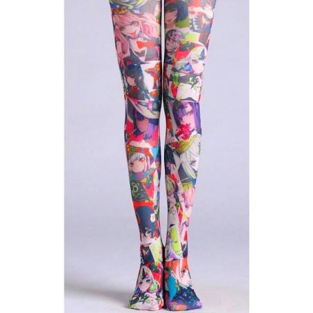 Collant-imprimé-Leopoldo-Caprices-Manga-fantaisie-avant