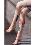 Collant Imprimé Bouquet de Roses Chic Antique