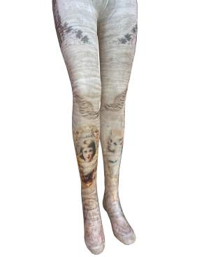 Collant-imprimé-Leopoldo-Caprices-chat-et-angelot-avant