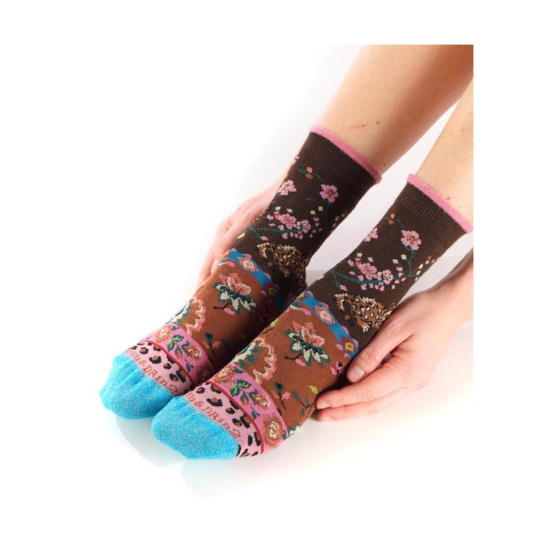 Chaussettes Coton revers Dub et Drino Peluche Chaussettes Coton revers Dub et Drino Peluche