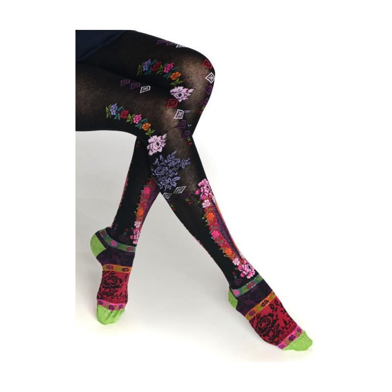 Collant Coton Dub et Drino Panty Fleurs patchwork