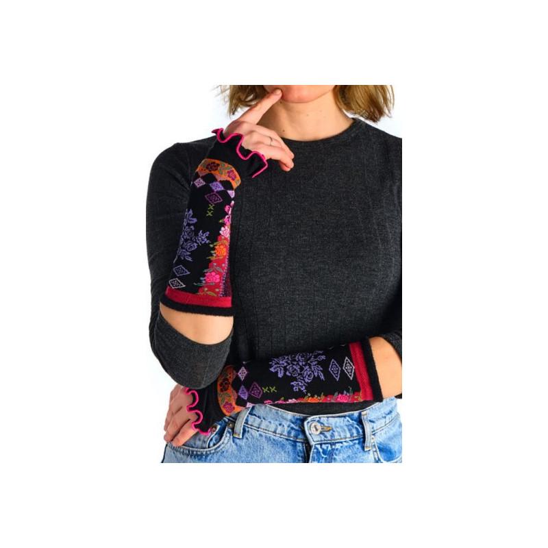 Mitaines Dub et drino Panty Fleuris asymétriques