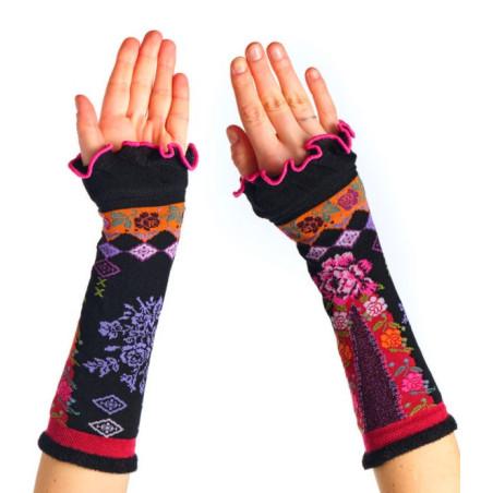 Mitaines Dub et drino Panty Fleuris asymétriques