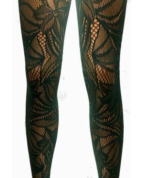 Collant Caprices dentelle Feuilles dentelle d'automne
