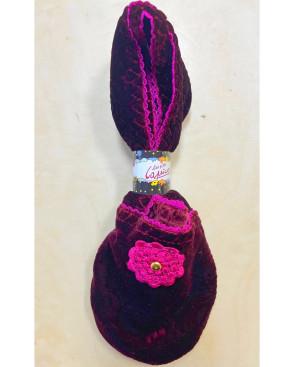 Chaussons de voyage Ixli Flor Magenta