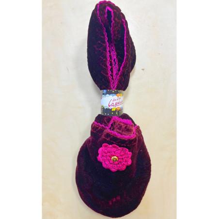 Chaussons de voyage Ixli Flor Magenta