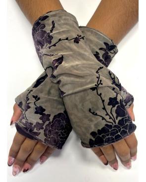 mitaines-reversible-BOUQUET-oranger-velours-mauve