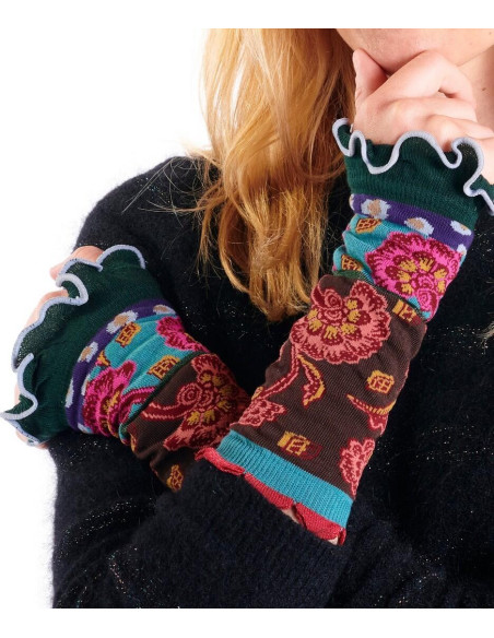 Mitaines Dub et Drino Fleurs Dye