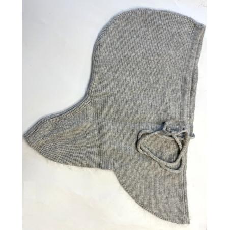 Cagoule-capuche-laine-angora-cordon-gris