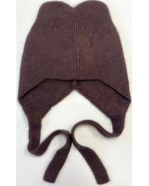 bonnet-de-loup-laine-angora-cordon-marron