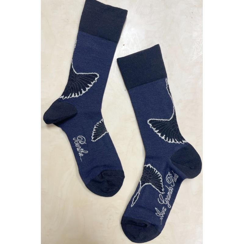 Chaussettes Berthe aux Grands Pieds Laine Cygnes Noires