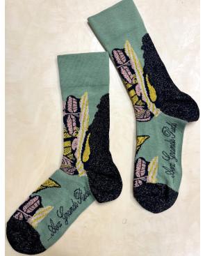 Chaussettes Berthe aux Grands Pieds Laine Sur un lagon