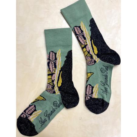 Chaussettes Berthe aux Grands Pieds Laine Sur un lagon
