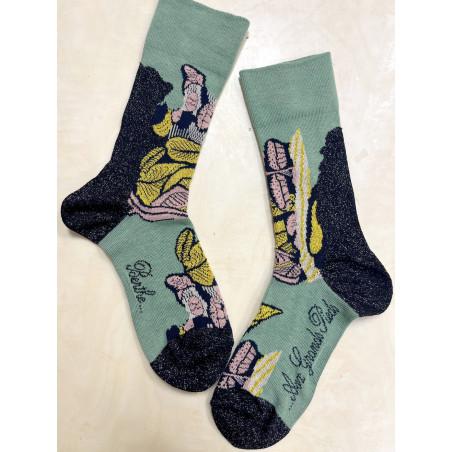 Chaussettes Berthe aux Grands Pieds Laine Sur un lagon