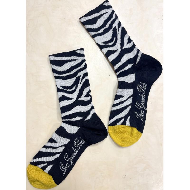 Chaussettes Berthe aux Grands Pieds Laine zèbre