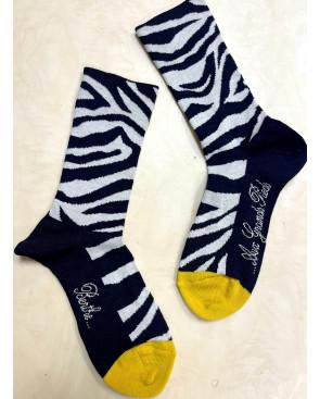 Chaussettes Berthe aux Grands Pieds Laine zèbre