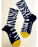 Chaussettes Berthe aux Grands Pieds Laine zèbre
