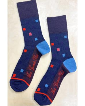 Chaussettes Berthe aux grands Pieds laine Homme Cubes