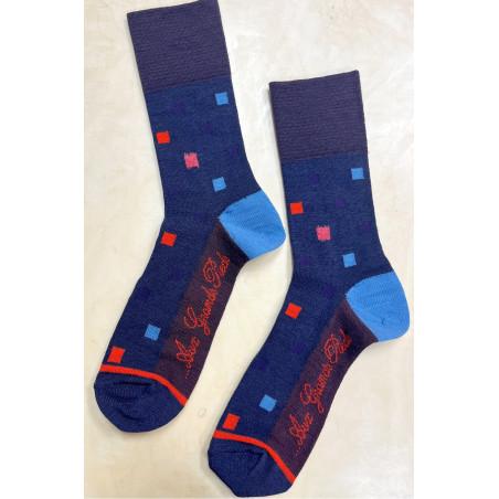 Chaussettes Berthe aux grands Pieds laine Homme Cubes