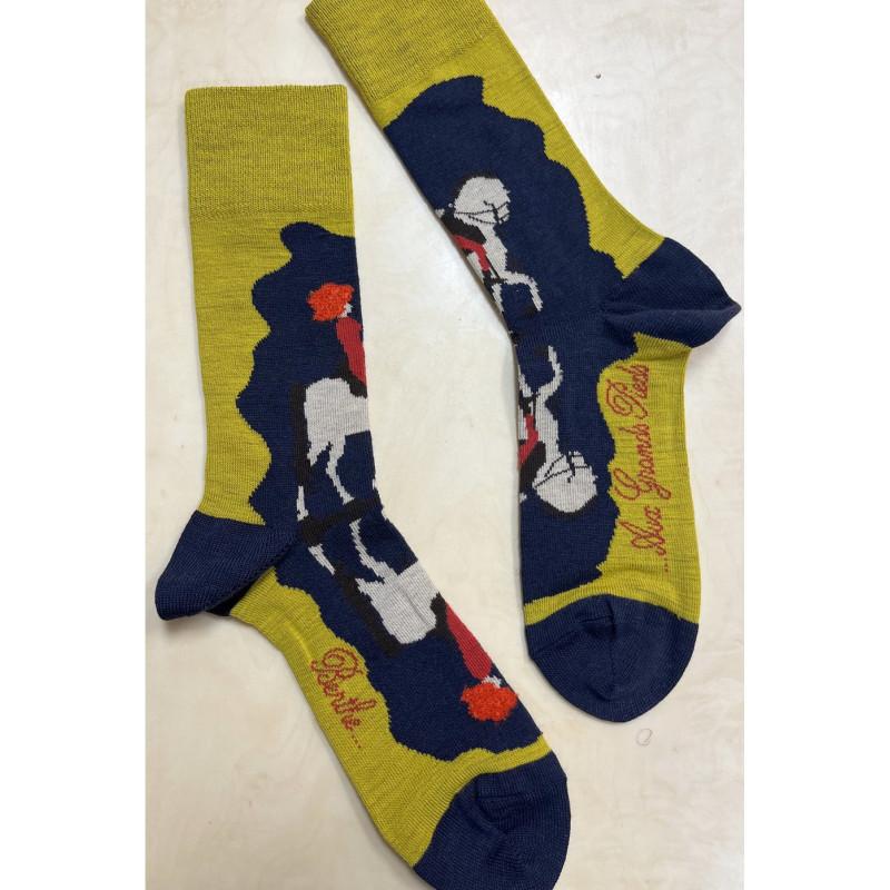 Chaussettes Berthe aux grands Pieds laine Homme la cavalière rousse