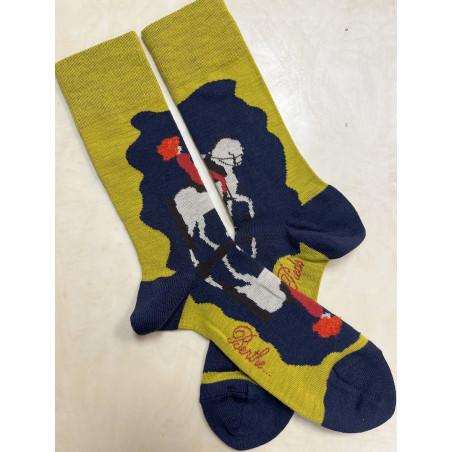 Chaussettes Berthe aux grands Pieds laine Homme la cavalière rousse