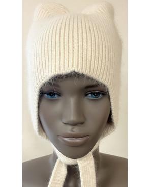 Bonnet de Loup Angora ivoire